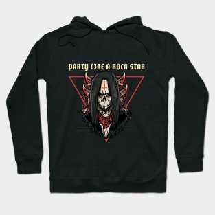 Evil Skull Party Like A Rock Star Hoodie